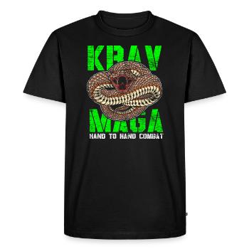 Krav Maga - Men's Premium Organic T-Shirt - black - Front - Nico (187cm)
