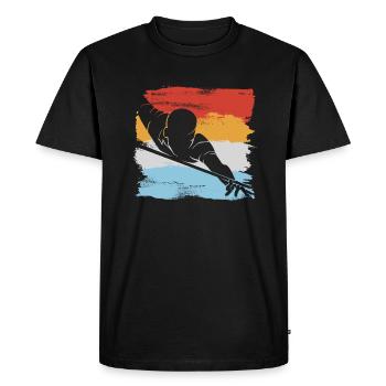 Billard - T-shirt Premium bio Homme - noir - Devant - Nico (187cm)