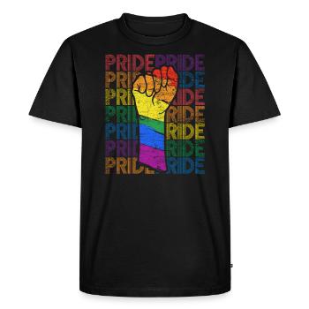 Gay Pride - T-shirt Premium bio Homme - noir - Devant - Nico (187cm)
