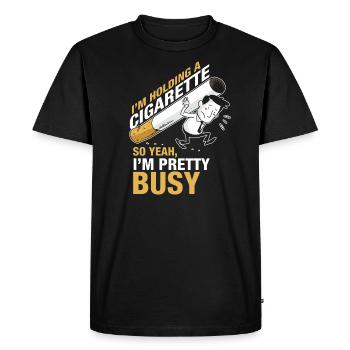 Cigarette - T-shirt Premium bio Homme - noir - Devant - Nico (187cm)