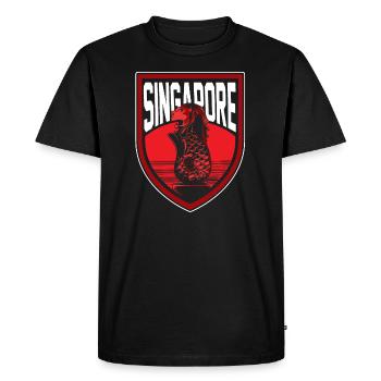 Singapour - T-shirt Premium bio Homme - noir - Devant - Nico (187cm)
