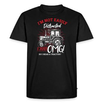 tractor - Men's Premium Organic T-Shirt - black - Front - Nico (187cm)