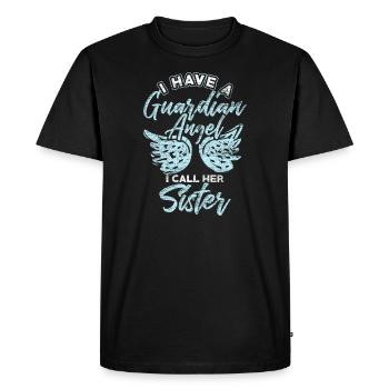 Sœur protectrice - T-shirt Premium bio Homme - noir - Devant - Nico (187cm)