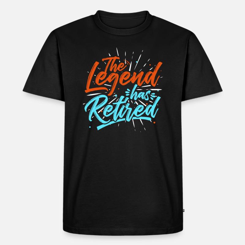 Ruhestand Legende - Männer Premium Bio T-Shirt - Schwarz