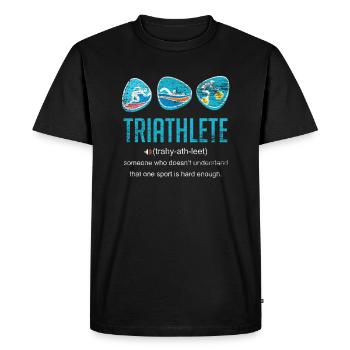 Triathlete athlete - Men's Premium Organic T-Shirt - black - Front - Nico (187cm)