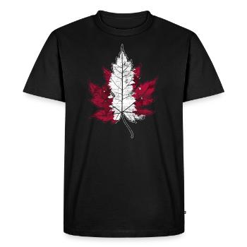 Feuille d'érable cadeau canada - T-shirt Premium bio Homme - noir - Devant - Nico (187cm)