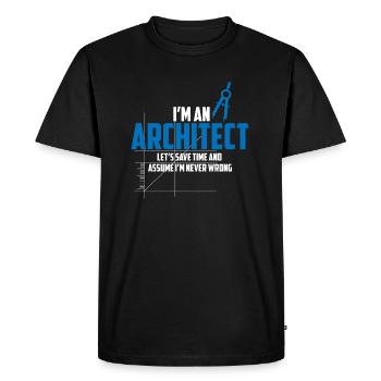 Architekt Architektur - Männer Premium Bio T-Shirt - Schwarz - Vorne - Nico (187cm)