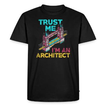 architect - Men's Premium Organic T-Shirt - black - Front - Nico (187cm)