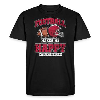 Chance du football américain - T-shirt Premium bio Homme - noir - Devant - Nico (187cm)