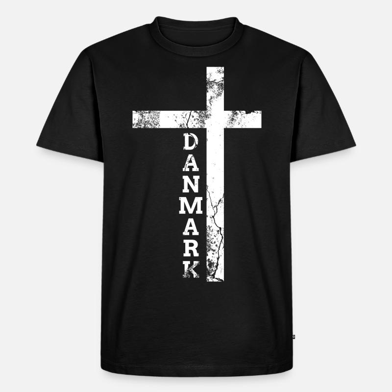 Danemark Danemark drapeau drapeau - T-shirt Premium bio Homme - noir