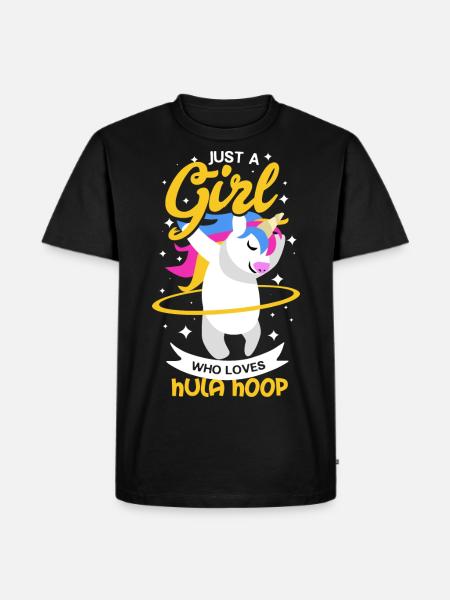 Hula Hoop Einhorn - Männer Premium Bio T-Shirt - Schwarz
