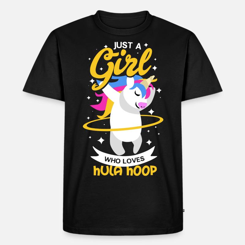 Hula Hoop Einhorn - Männer Premium Bio T-Shirt - Schwarz
