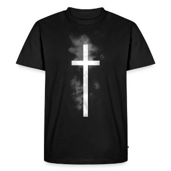 gothic cross watercolor goth - Men's Premium Organic T-Shirt - black - Front - Nico (187cm)