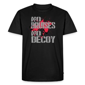 Pas de bleus ni de leurre - T-shirt Premium bio Homme - noir - Devant - Nico (187cm)