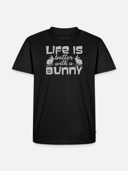 RABBITS: Life With Bunny - Men's Premium Organic T-Shirt - black