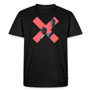 Perseus Medusa Cellini Florence gift art - Men's Premium Organic T-Shirt - black - Front - Nico (187cm)