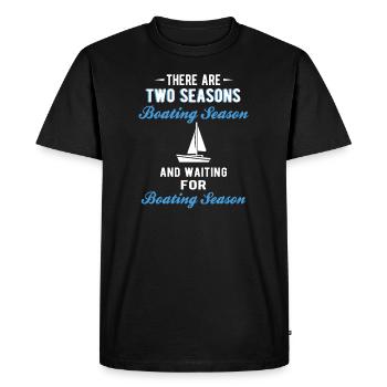 BOATING : Boating Season - Men's Premium Organic T-Shirt - black - Front - Nico (187cm)