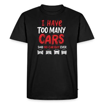 CAR GUY: Trop de voitures - T-shirt Premium bio Homme - noir - Devant - Nico (187cm)
