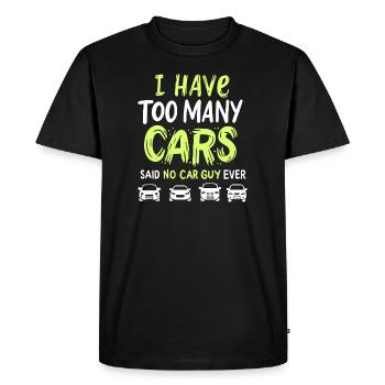 CAR GUY: Trop de voitures - T-shirt Premium bio Homme - noir - Devant - Nico (187cm)
