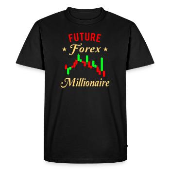 FOREX TRADER: Future Forex Millionaires - Men's Premium Organic T-Shirt - black - Front - Nico (187cm)