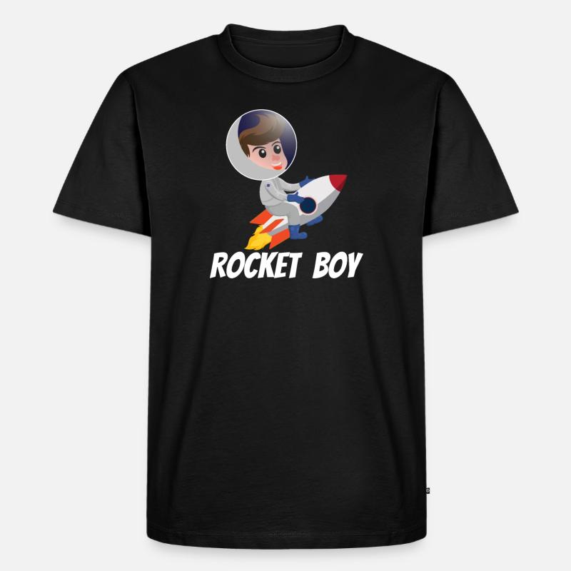 SPACE / ROCKET: Rocket Boy - Männer Premium Bio T-Shirt - Schwarz