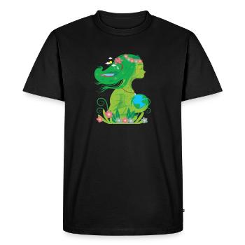 Nature: Mère Nature - T-shirt Premium bio Homme - noir - Devant - Nico (187cm)