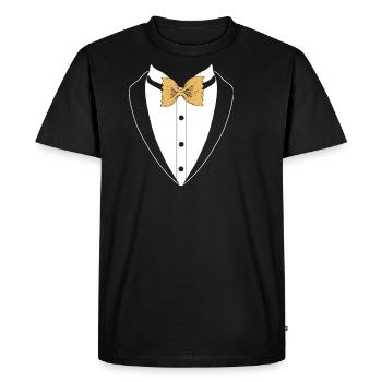 Costume homme avec nouille Mafia Parrain Drôle de Veste - T-shirt Premium bio Homme - noir - Devant - Nico (187cm)