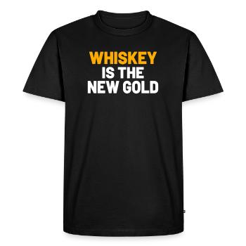 WHISKEY / ALCOHOL Whiskey is the new gold - Men's Premium Organic T-Shirt - black - Front - Nico (187cm)