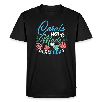 Corail Aquarium propriétaire de la vie marine - T-shirt Premium bio Homme - noir - Devant - Nico (187cm)