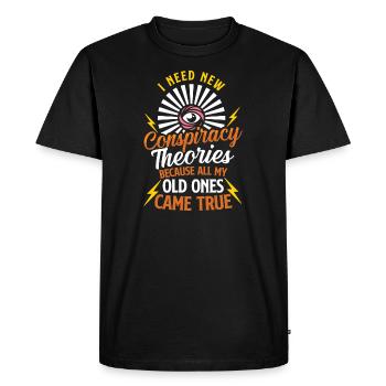 Conspiracy theories Conspiracy theorists - Men's Premium Organic T-Shirt - black - Front - Nico (187cm)