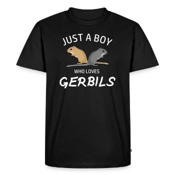 Gerbil Amour - Souris de course - Souris de course - Souris - T-shirt Premium bio Homme - noir - Devant - Nico (187cm)
