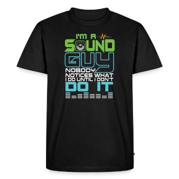 Audio Engineer Sound Guy Sound Engineering Gift - T-shirt Premium bio Homme - noir - Devant - Nico (187cm)