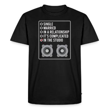 DJ producteur de musique Ingénieur du son Idées cadeaux - T-shirt Premium bio Homme - noir - Devant - Nico (187cm)