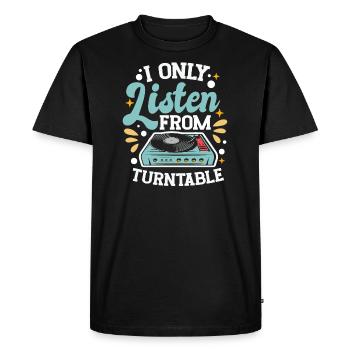 Disques vinyles LP Collectionneurs amateurs de disques - T-shirt Premium bio Homme - noir - Devant - Nico (187cm)