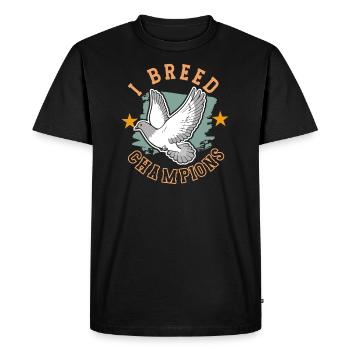 Pigeons Pigeons Pigeons - T-shirt Premium bio Homme - noir - Devant - Nico (187cm)