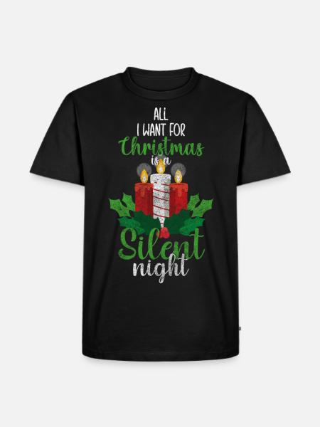 Winter Christmas Tree Reindeer - Men's Premium Organic T-Shirt - black