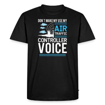 Air Traffic Controller Flight Service - Men's Premium Organic T-Shirt - black - Front - Nico (187cm)