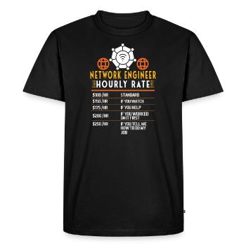 Ingénieur réseau Sysadmin Lover Administrateur système - T-shirt Premium bio Homme - noir - Devant - Nico (187cm)
