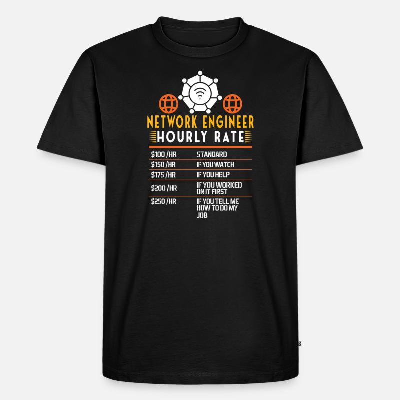 Netzwerkingenieur Sysadmin Lover System Admin - Männer Premium Bio T-Shirt - Schwarz