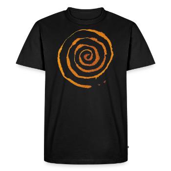 Spirale - Männer Premium Bio T-Shirt - Schwarz - Vorne - Nico (187cm)