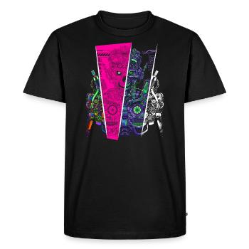 Robot multiverse - Men's Premium Organic T-Shirt - black - Front - Nico (187cm)