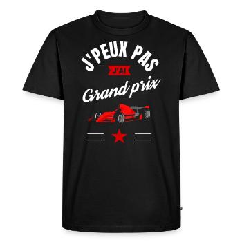 J'peux pas j'ai Grand prix - T-shirt Premium bio Homme - noir - Devant - Nico (187cm)