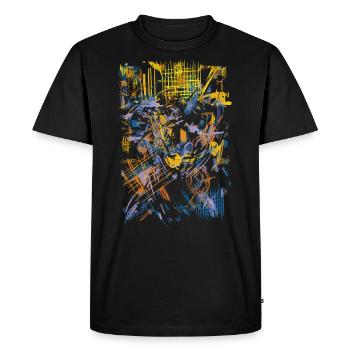 Abstract Art - Scifi - Men's Premium Organic T-Shirt - black - Front - Nico (187cm)