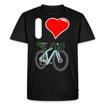 I Love Bike Packing Ich liebe Fahrradreisen - T-shirt Premium bio Homme - noir - Devant - Nico (187cm)