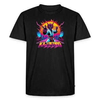 Kajukenbo dans le style des années 80 - T-shirt Premium bio Homme - noir - Devant - Nico (187cm)