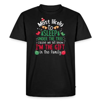 Noël disant humour drôle Noël spirituel - T-shirt Premium bio Homme - noir - Devant - Nico (187cm)