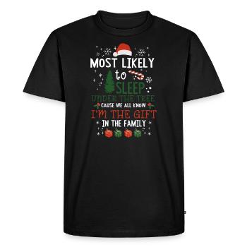 Noël disant humour drôle Noël spirituel - T-shirt Premium bio Homme - noir - Devant - Nico (187cm)
