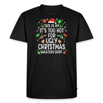 Noël disant humour drôle Noël spirituel - T-shirt Premium bio Homme - noir - Devant - Nico (187cm)