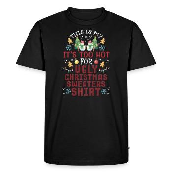 Noël disant drôle spirituel humour Noël - T-shirt Premium bio Homme - noir - Devant - Nico (187cm)