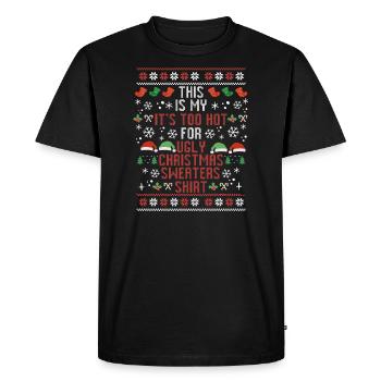 Noël Dire Humour Drôle Spirituel Noël - T-shirt Premium bio Homme - noir - Devant - Nico (187cm)